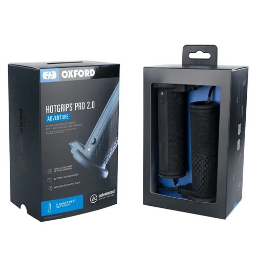Puños calefactables moto Oxford HotGrips Pro 2.0 Adventure EL400 22 mm con control integra