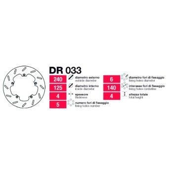 disco fren delantero trasero dr033
