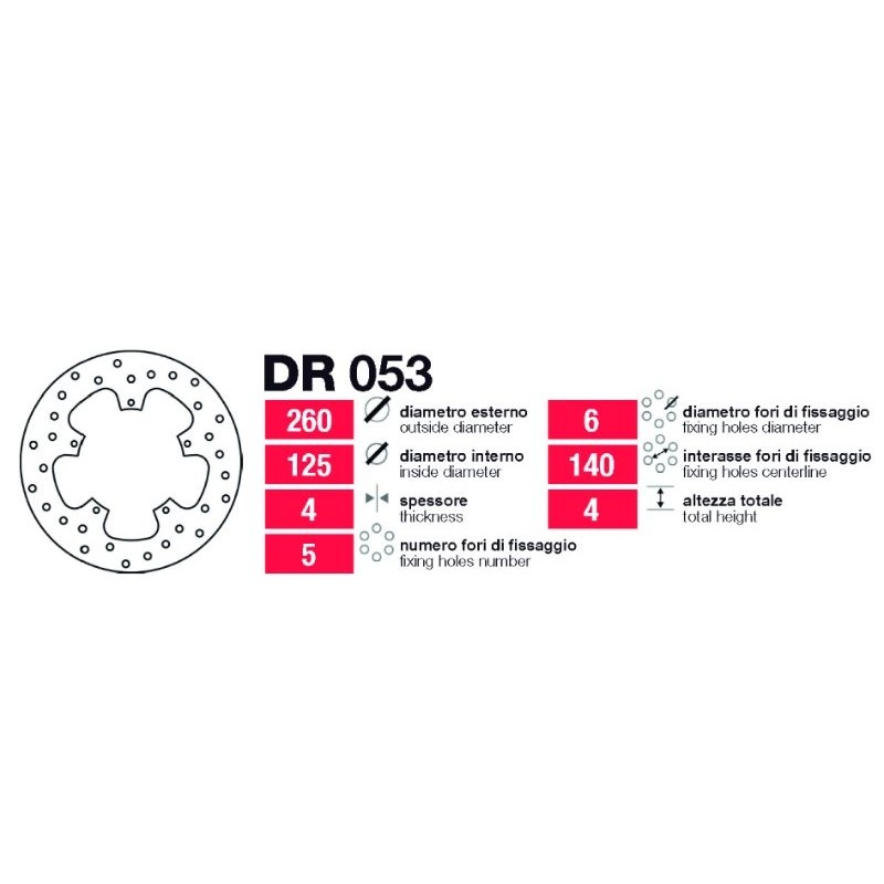 discos de freno del tras piaggio varios dr053