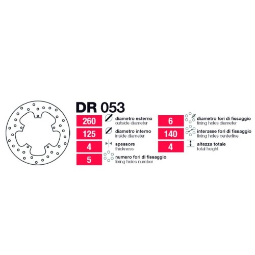 discos de freno del tras piaggio varios dr053