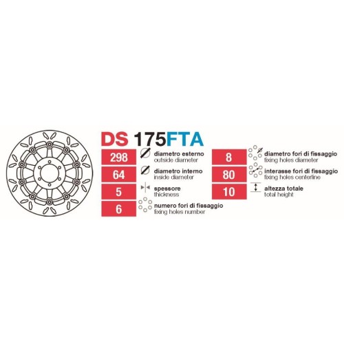 discos de freno delantero yamaha fzr tdm fj ds175fta