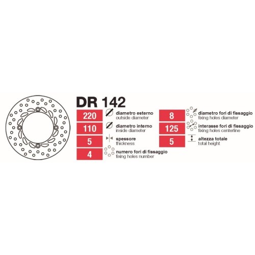 discos de freno trasero ducati 748 996 916 dr142