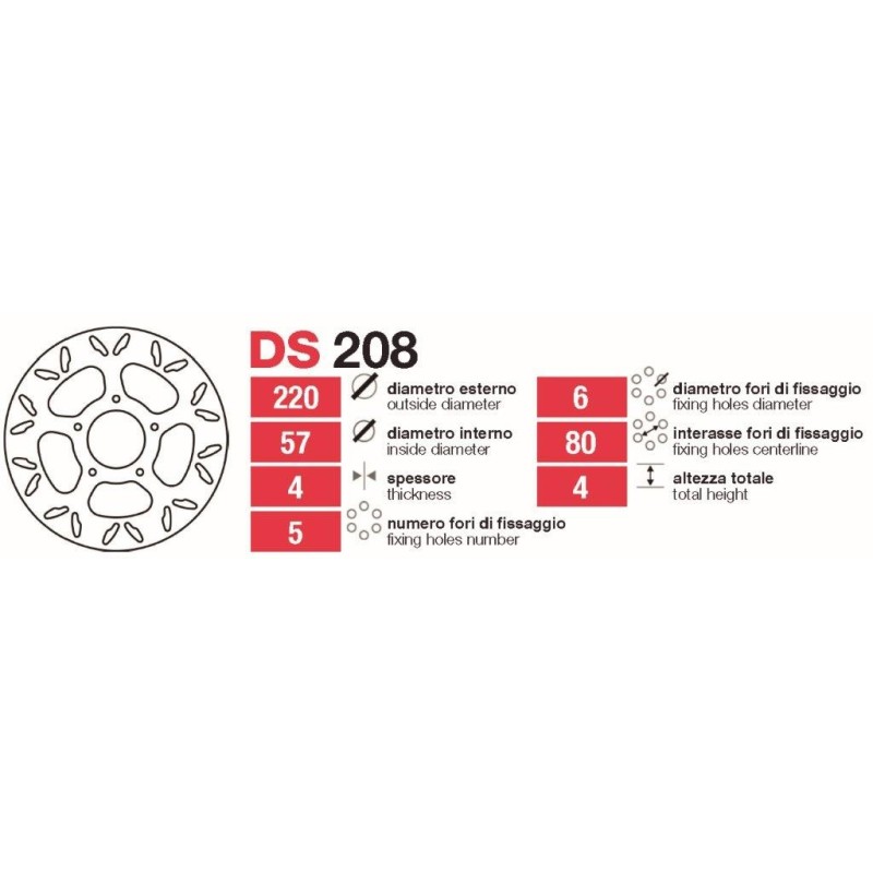 discos de freno tras rieju rs2 nkd ds208