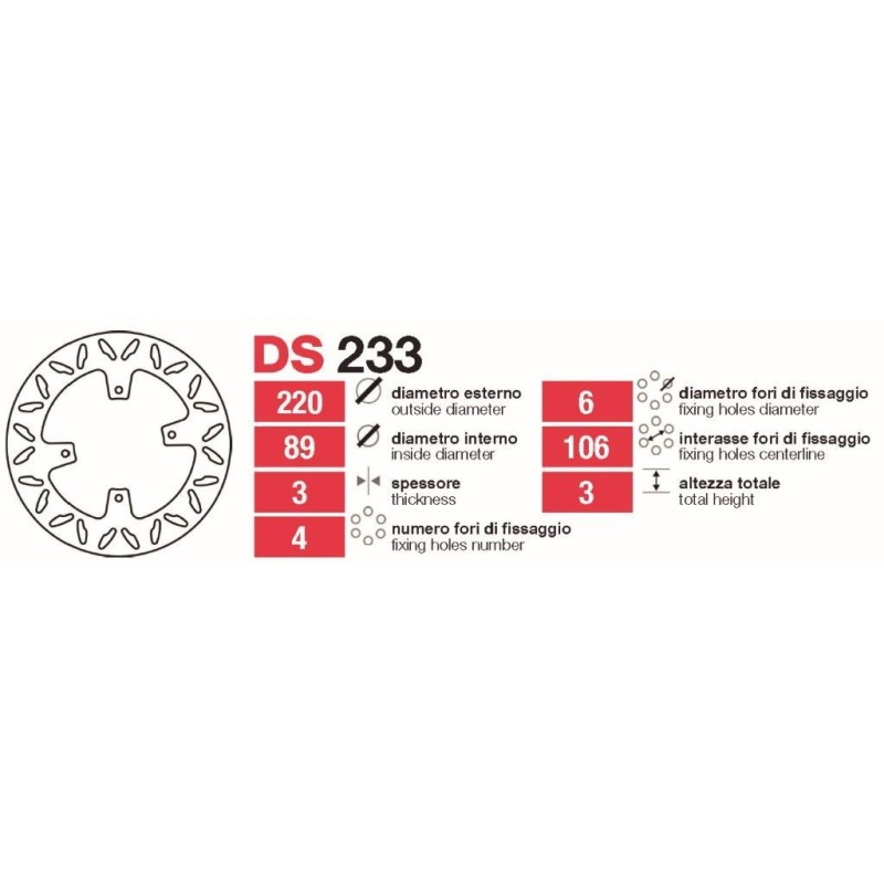 discos de freno delt honda cr80 crf150 ds233