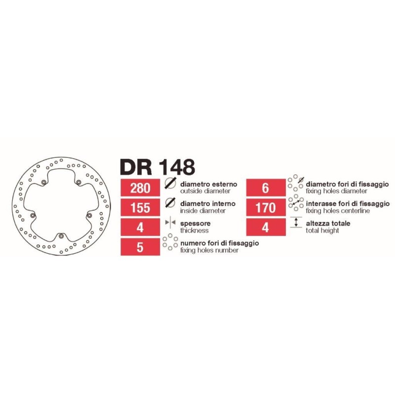 discos de freno delt yamaha tzr50 tuono dr148