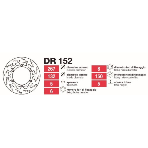 discos de freno delt yamaha rd fzr virago dr152
