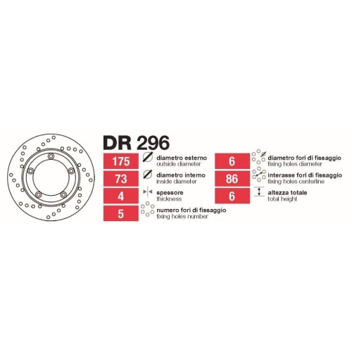 discos de freno piaggio hexagon dr296