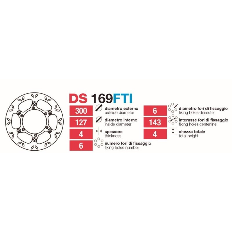 discos de freno delt ktm lc4 lc8 ds169fti
