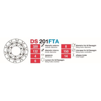discos de freno delt yamaha xtx ds201fta