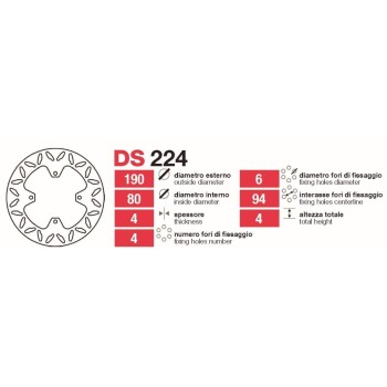 discos de freno tras honda cr crf ds224