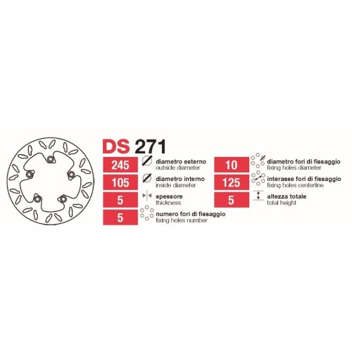 discos de freno tras yamaha fazer mt03 ds271