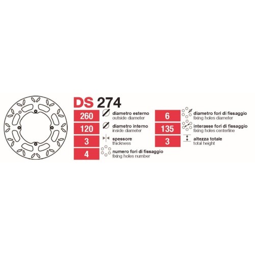 discos de freno delt husqvarna todas ds274