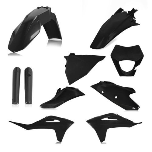 kit completo de plasticos moto negro acerbis 0024633 gasgas ec 250 300 250f 350f 2021 2023