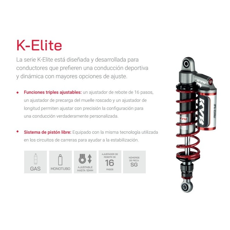 amortiguadores traseros kyb gas para yamaha x max 300 2017 2024 negro
