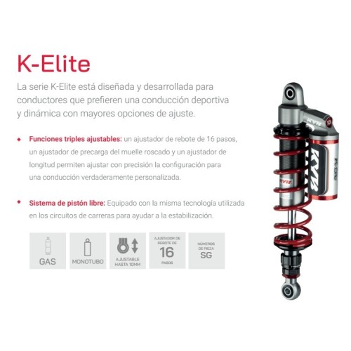 amortiguadores traseros kyb gas para yamaha x max 300 2017 2024 negro
