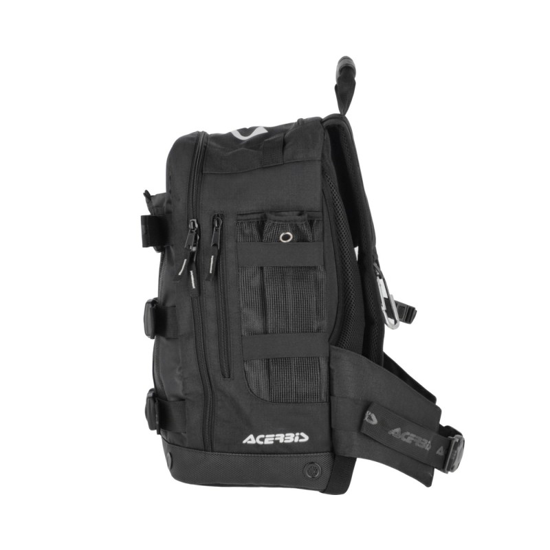 mochila moto acerbis shadow logo 38l negra 0026012 090 enduro off road