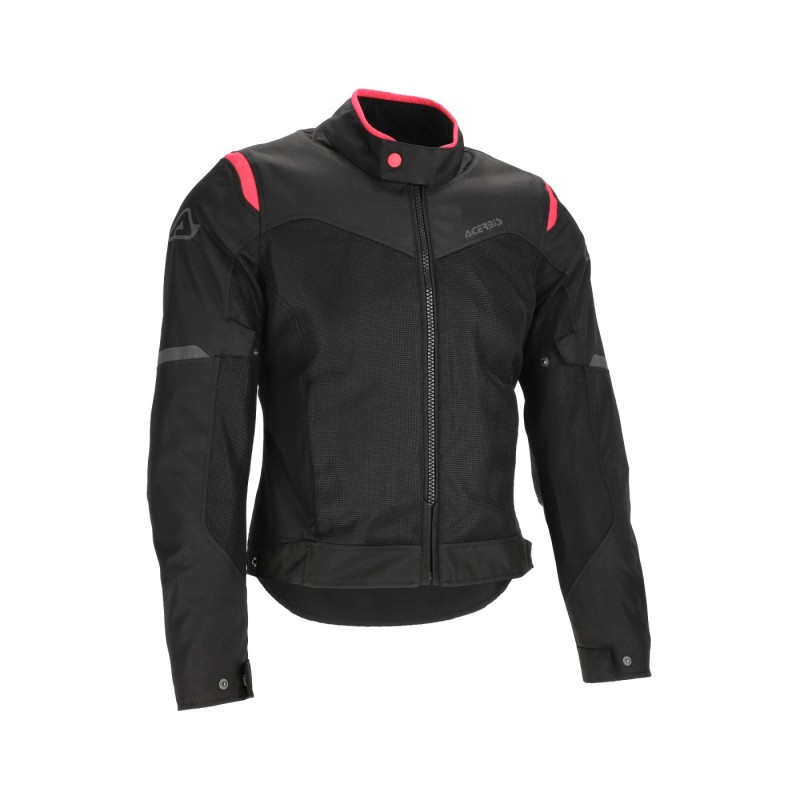 chaqueta acerbis ce ramsey vented 2 0 lady negra y rosa 0026150 723