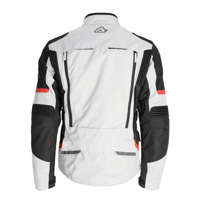chaqueta touring acerbis ce x rover gris rojo clase aa 3 capas