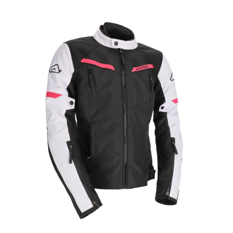 chaqueta acerbis ce x street lady negra y rosa 0024503 723