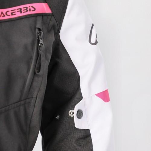 chaqueta acerbis ce x street lady negra y rosa 0024503 723