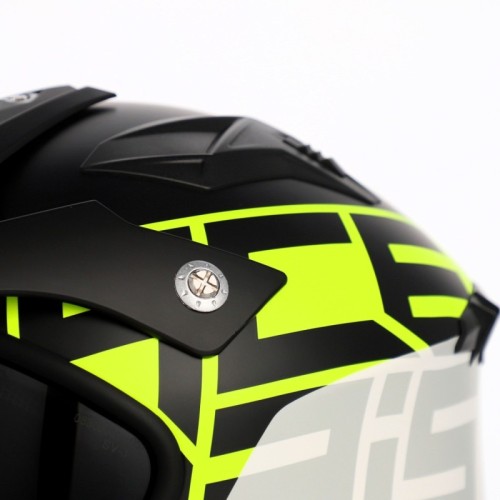 casco acerbis jet aria graphic sport 22 06 color negro y amarillo fluor mate 0026602 457