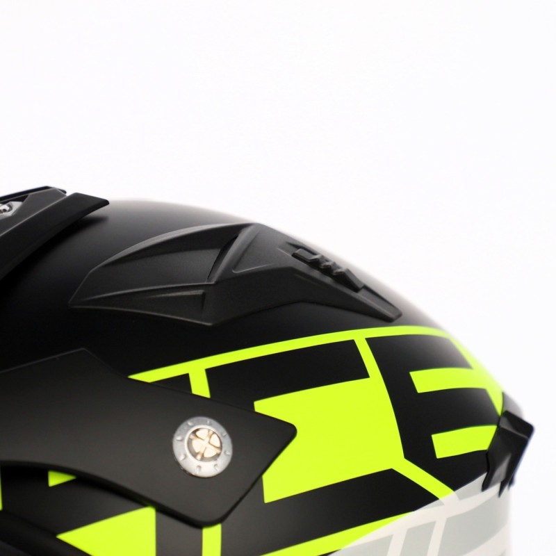 casco acerbis jet aria graphic sport 22 06 color negro y amarillo fluor mate 0026602 457