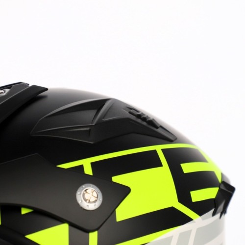 casco acerbis jet aria graphic sport 22 06 color negro y amarillo fluor mate 0026602 457