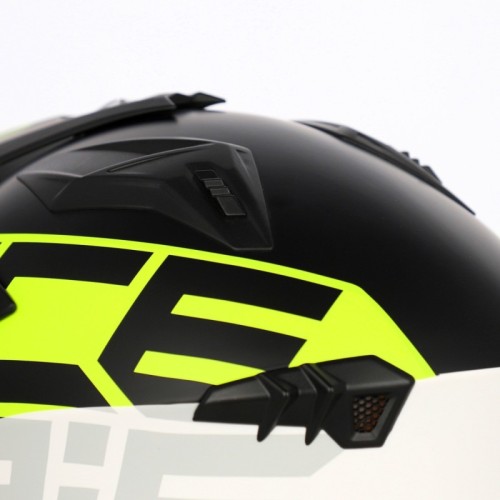 casco acerbis jet aria graphic sport 22 06 color negro y amarillo fluor mate 0026602 457
