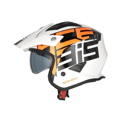 casco acerbis jet aria graphic sport 22 06 blanco naranja