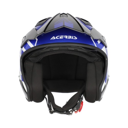 casco acerbis jet aria graphic sport 22 06 color negro y azul mate 0026602 295