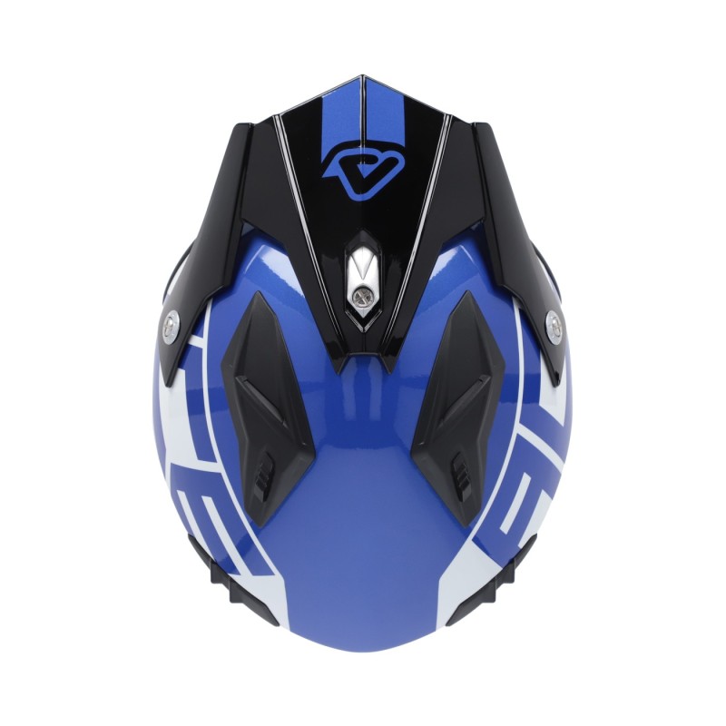 casco acerbis jet aria graphic sport 22 06 color negro y azul mate 0026602 295