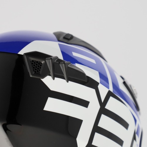 casco acerbis jet aria graphic sport 22 06 color negro y azul mate 0026602 295