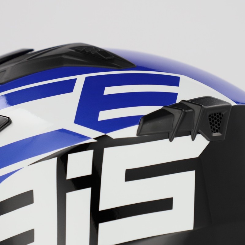 casco acerbis jet aria graphic sport 22 06 color negro y azul mate 0026602 295