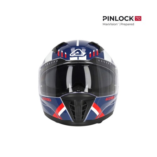 casco integral acerbis x way graphic homologacion 22 06 blanco azul y rojo 0026016 034