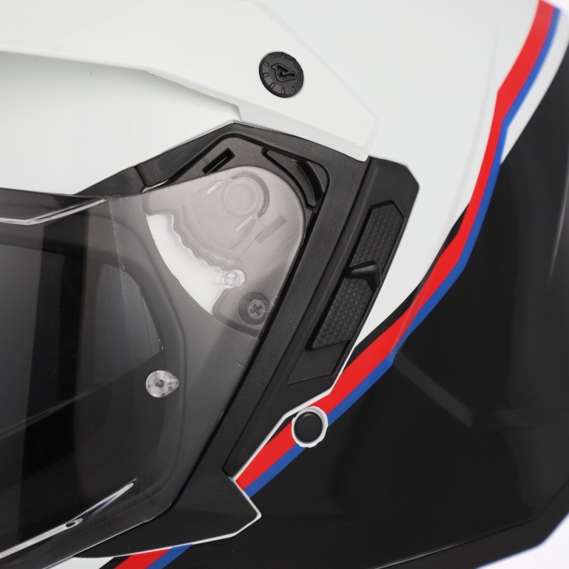 casco integral acerbis assault negro y blanco para carretera y off road 0026652 237