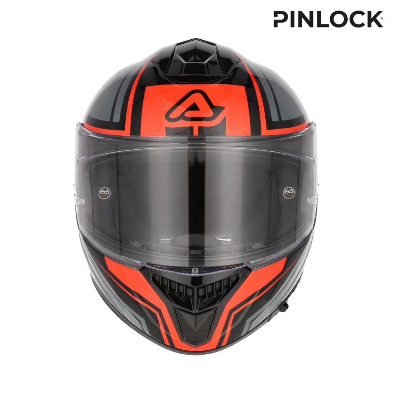 casco integral moto acerbis tarmak x fibra ece 22 06 color gris y rojo 0027315