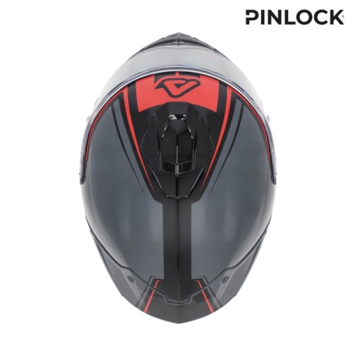 casco integral moto acerbis tarmak x fibra ece 22 06 color gris y rojo 0027315