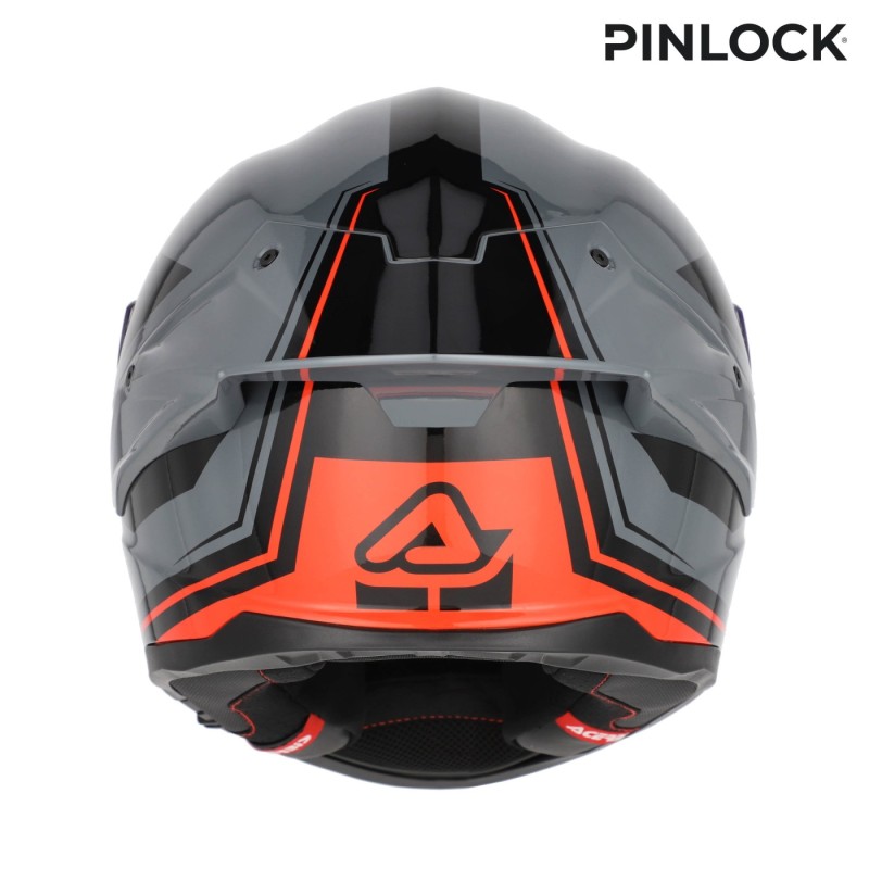 casco integral moto acerbis tarmak x fibra ece 22 06 color gris y rojo 0027315