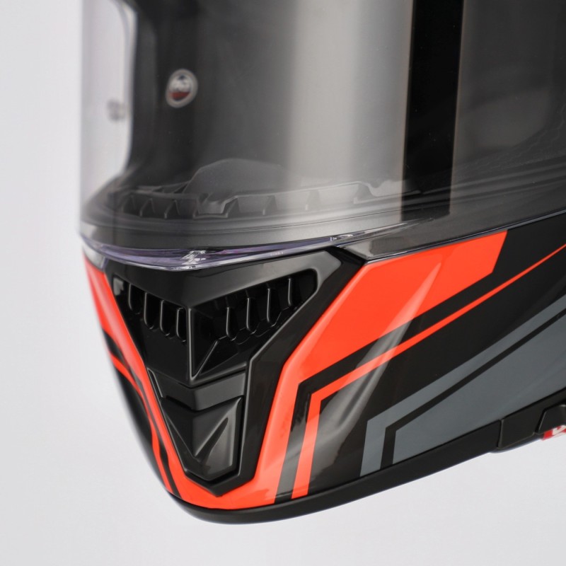 casco integral moto acerbis tarmak x fibra ece 22 06 color gris y rojo 0027315