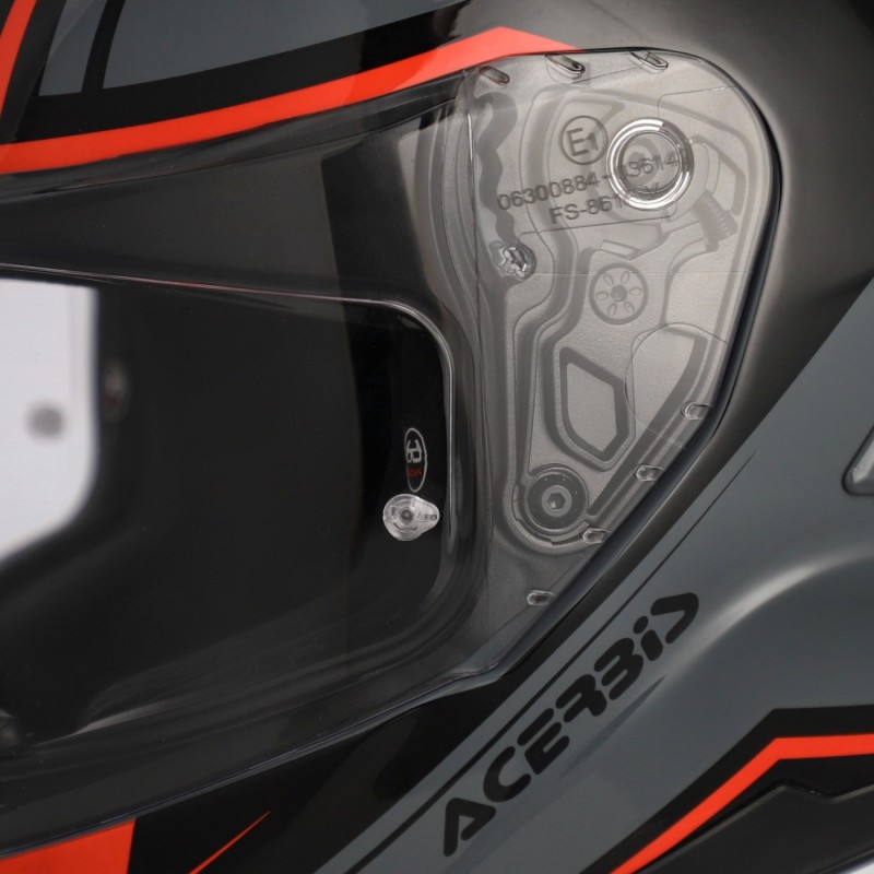 casco integral moto acerbis tarmak x fibra ece 22 06 color gris y rojo 0027315