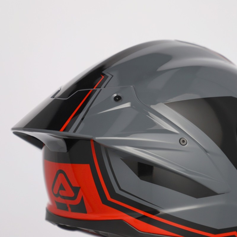 casco integral moto acerbis tarmak x fibra ece 22 06 color gris y rojo 0027315