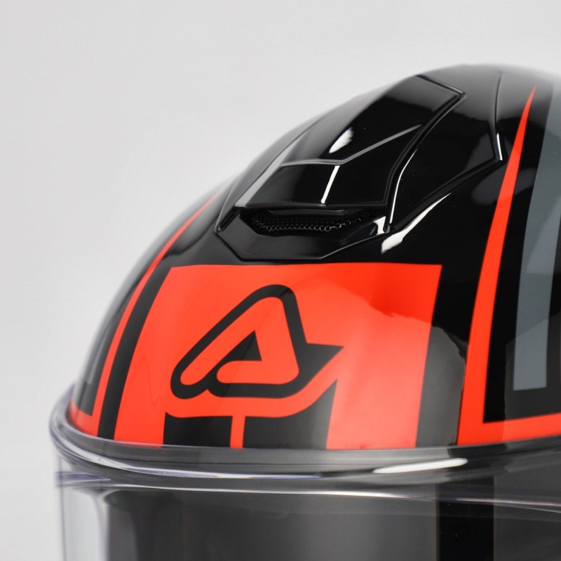 casco integral moto acerbis tarmak x fibra ece 22 06 color gris y rojo 0027315