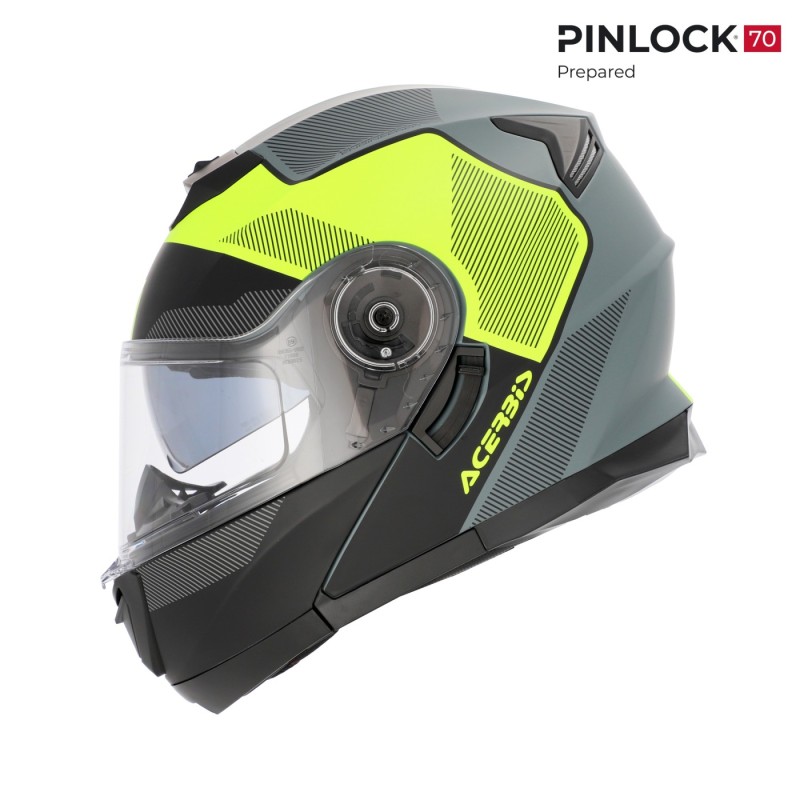 casco modular acerbis serel 22 06 negro y amarillo fluor 0025201 457