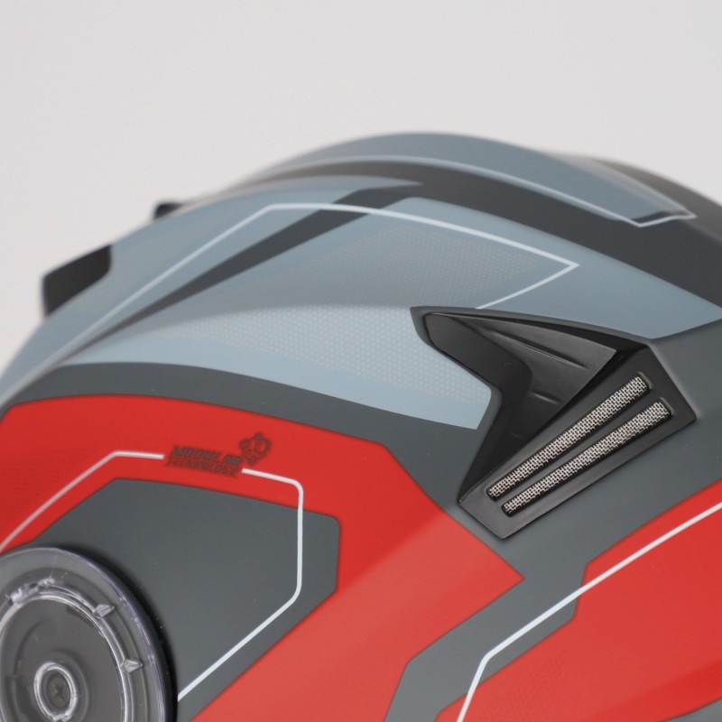 casco acerbis serel 22 06 gris y rojo 0025201 295
