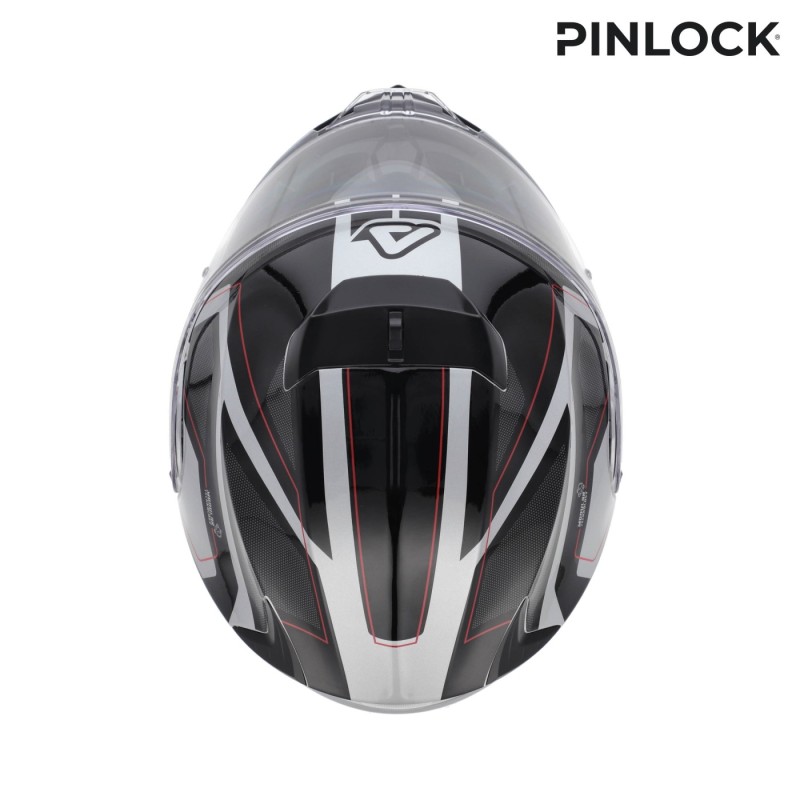 casco modular acerbis serel 22 06 blanco y rojo 0025201 314