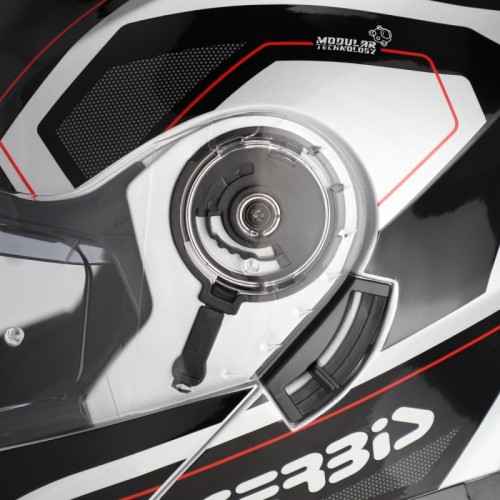 casco modular acerbis serel 22 06 blanco y rojo 0025201 314