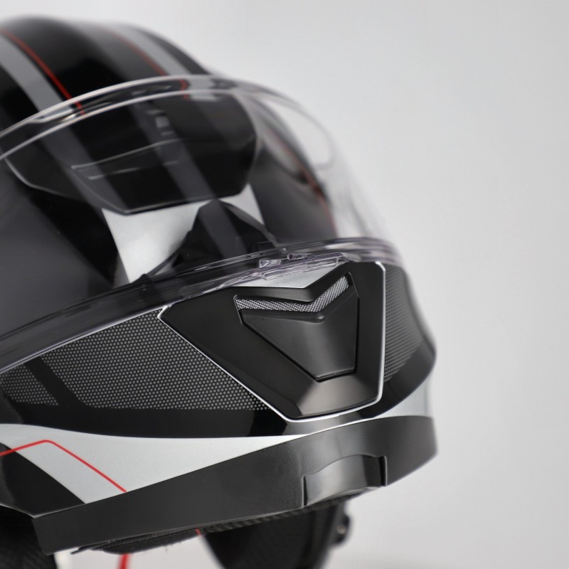 casco modular acerbis serel 22 06 blanco y rojo 0025201 314