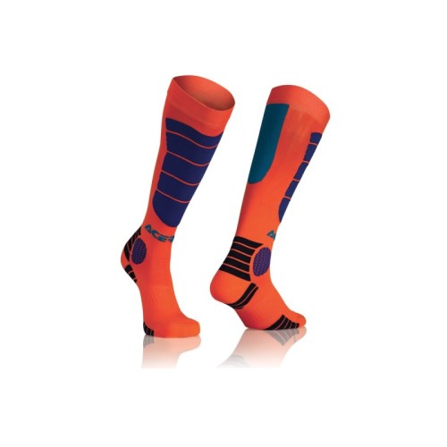 calcetines acerbis impack naranja y azul 0021633 204
