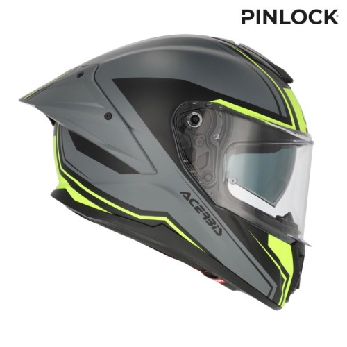 casco integral moto acerbis tarmak x fibra ece 22 06 color gris y amarillo 0027315