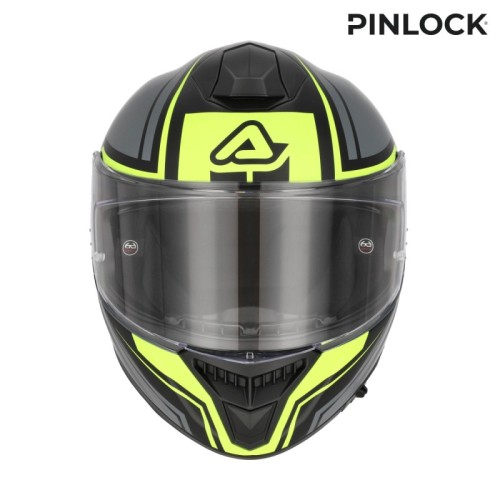 casco integral moto acerbis tarmak x fibra ece 22 06 color gris y amarillo 0027315